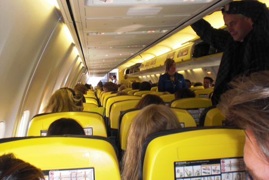 An Bord der "Ryanair"