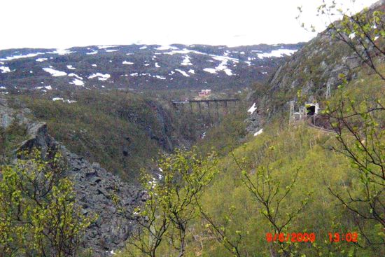 Die Norddalbrücke, eine der größten Eisenbahnbrücken.