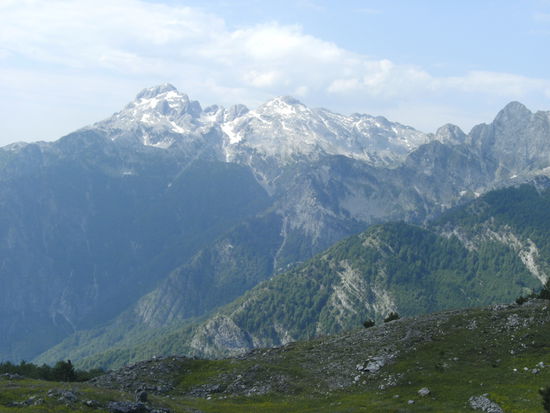 Blick auf die höchsten Berge der Albanischen Alpen - touristisch so gut wie unerschlossen
