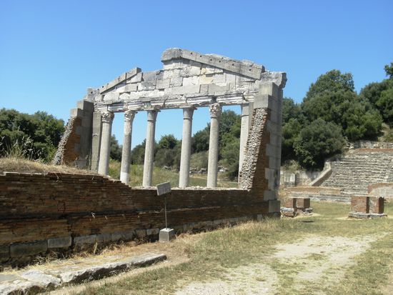 Die Ruine des Tempels von Apollonia