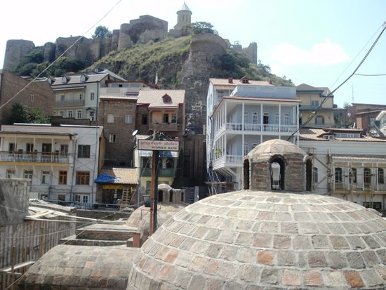 Blick vom Bäderviertel zurück zur Festung