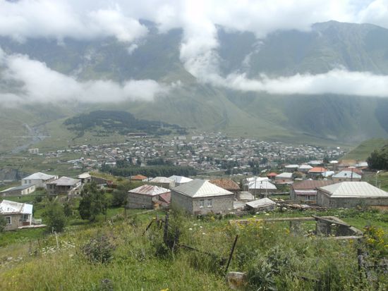 Blick auf Kasbegi