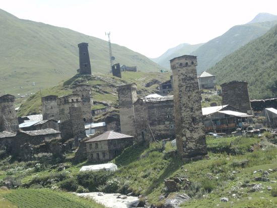 Ushguli besteht aus drei sehr ähnlichen Ansiedlungen