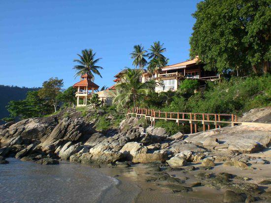 Der Weg vom kleinen Strand zu unserem App.