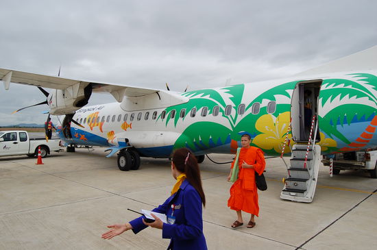 Unser Flieger mit himmlichem Beistand