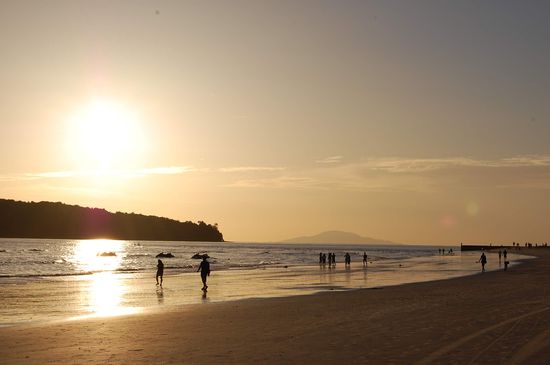 Der Sonnenuntergang kündigt sich an