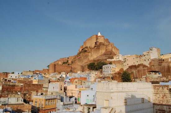 Blick von unserem Haveli auf das Fort