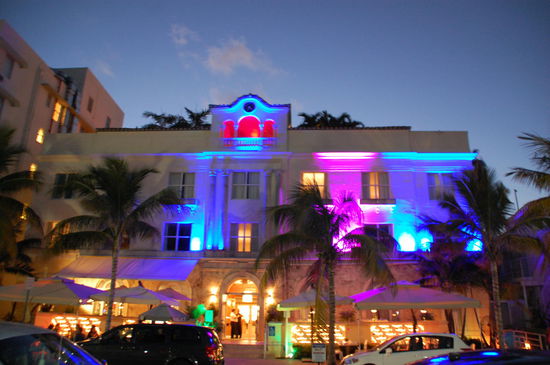 Unser Hotel am Abend