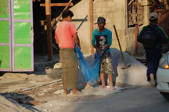 Sand sieben auf Myanmar