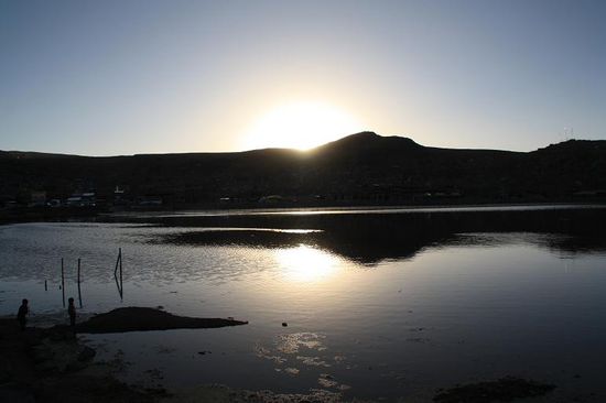 Abendstimmung am Titikakasee, Puno