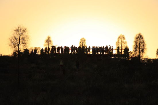 Blick des Uluru's auf den Aussichtspunkt