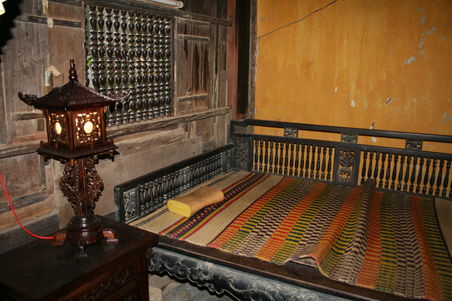Das Bett in einem traditionellem Haus