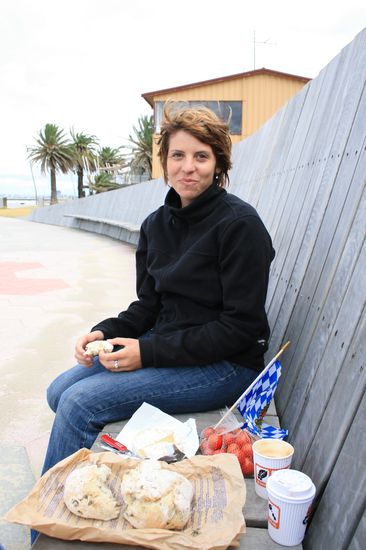 Bayern fruehstueckt in St. Kilda!