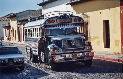 Antigua, Chicken Bus
