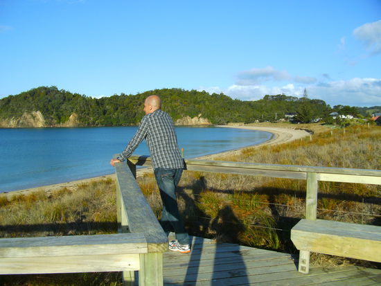 Blick auf den leeren Strand