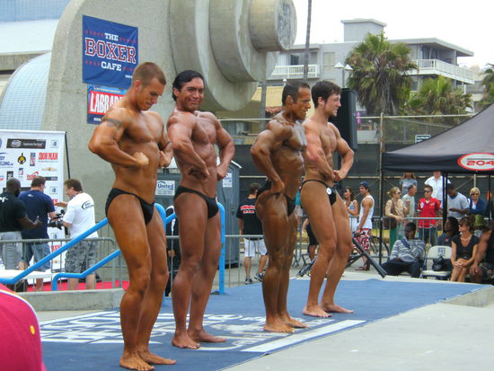 Bodybuilder am Muscle Beach