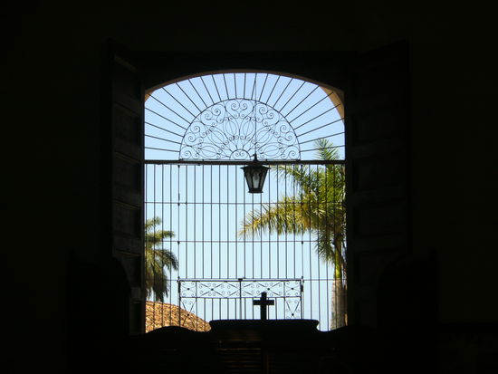 Blick aus der Kirche...