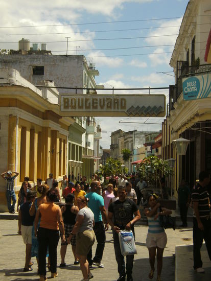 am Boulevard, der Fußgängerzone