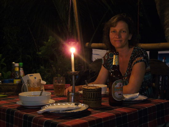 Candlelight dinner am Mekong River
