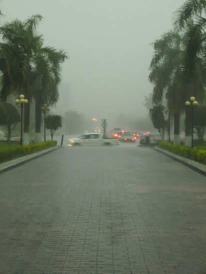 der Himmel hat seine Schleußen geöffnet