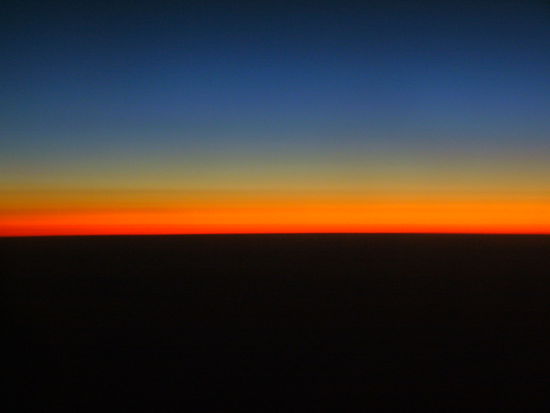 Wettflug mit dem Sonnenaufgang