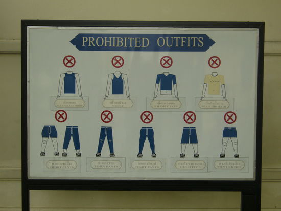 strenge Regeln für den Königspalast (Bangkok)