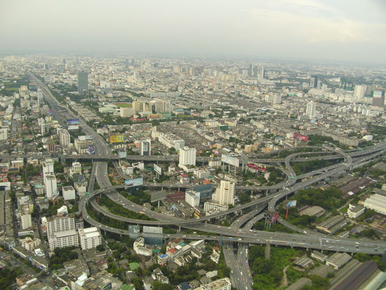 Blick von der Aussichtsplattform des Baiyoke Sky Hotels (Bangkok)