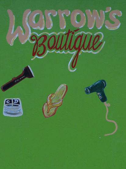 handgemaltes Supermarktwerbeschild