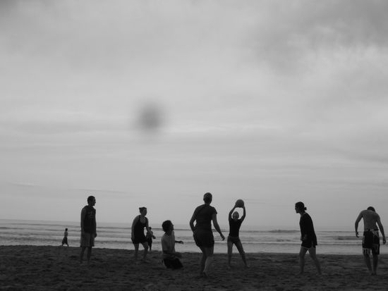 mit dem halben Hostel am Ocean Beach...