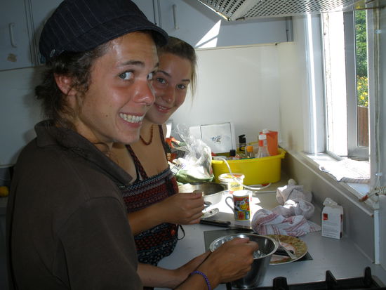 Partyvorbereitungen (Nathan und ich)