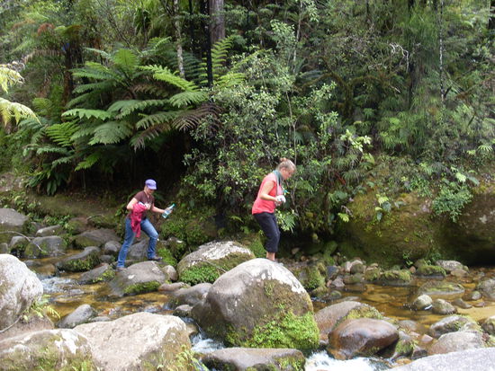 Pause bei Cleopatras Pool  (das Wasser dort war unglaublich gelb!)