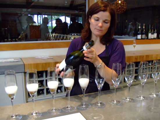 die nette Dame vom Weintasting