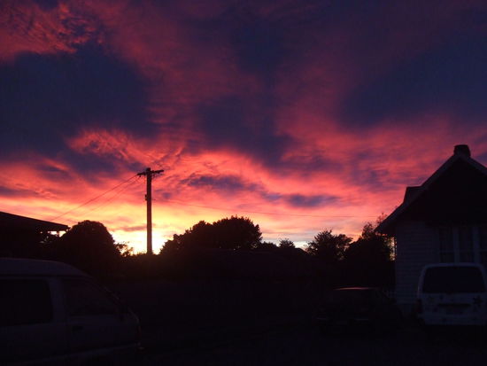 Das gute an diesem Job ist, dass man fast jeden Morgen einen wunderschönen Sonnenaufgang zu sehen bekommt. 