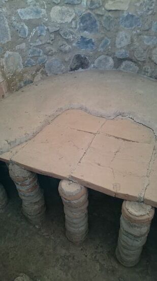 Römische Heißwasseranlage.