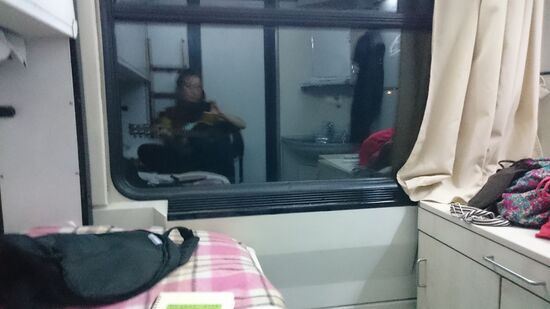 Back at the moving hotel...