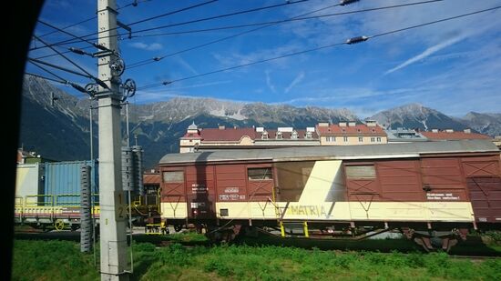 Bei Innsbruck. Die Strecke von Salzburg bis Zürich war eindeutig eine der schönsten Bahnstrecken!