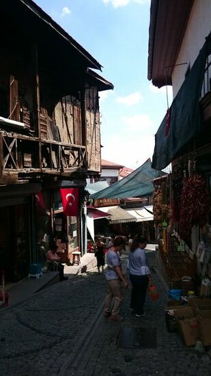 Alte Häuser in Ankara.