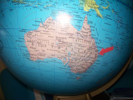 Hier liegt Brisbane meine erste Station