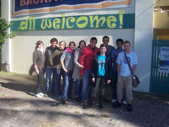 Unser lustiges Grueppchen kurz vor der Abfahrt!