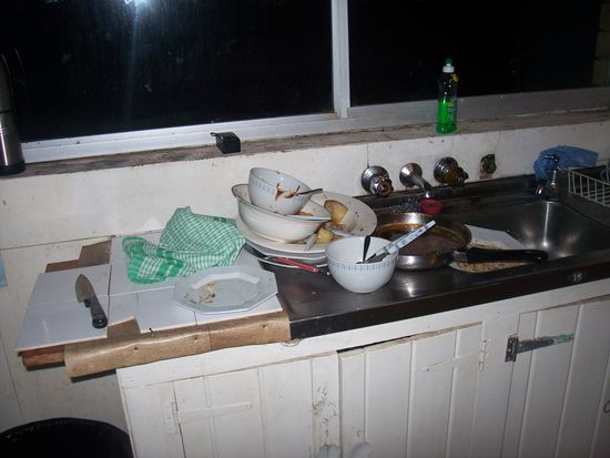 In der Kueche... das ist uebrigens noch harmlos!