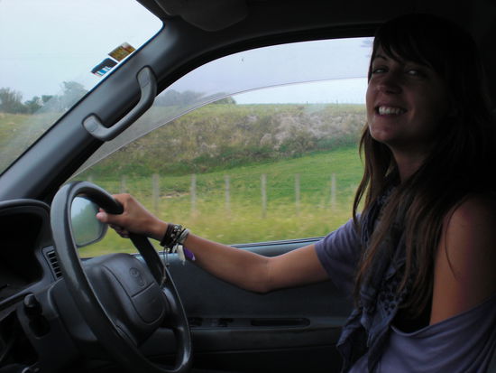 das erste mal wieder hinter'm steuer...auch wenn es ungewohnt war