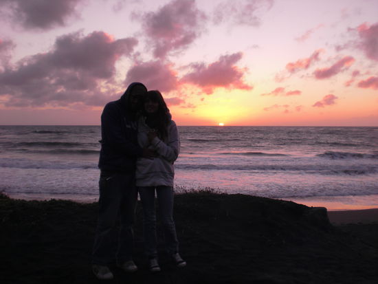 traumhaft schoener sonnenuntergang