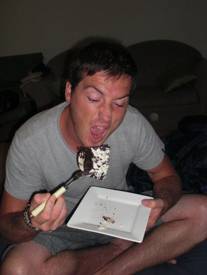 zum Abschluss haben wir den Kuchen "vernichtet"