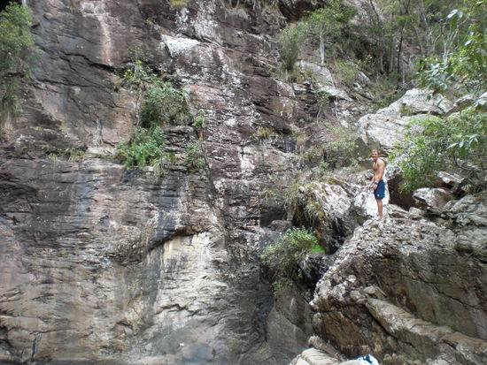 Die Schlucht...der Sprung ins kuehle nass.