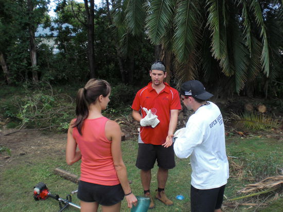 Ich war fuer die Beete zustaendig und catering...