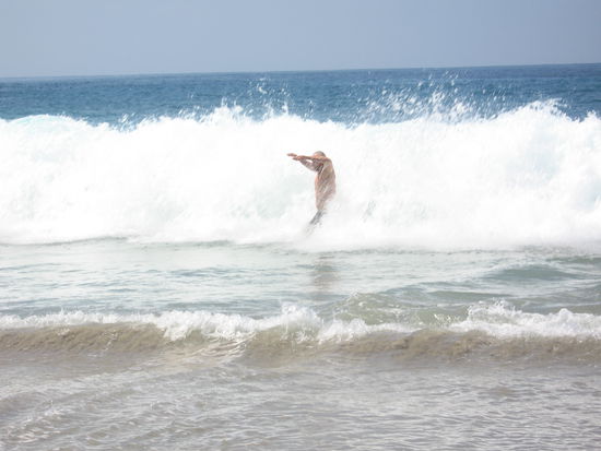 White Sand Beach, die Wellen waren größer als sie aussehen