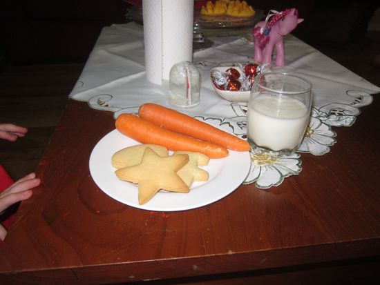 Der Imbiss für Santa und seine Gehilfen.