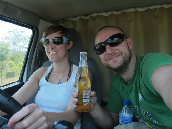 So sieht es aus, wenn der Chauffeur mal frei hat gg. 
So long Gernot und Kathi