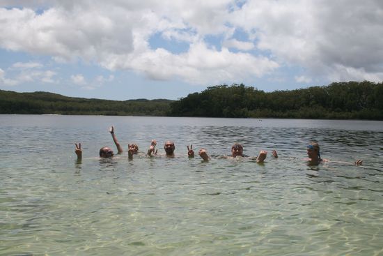 Abkühlen im Lake Mc Kenzie. Einfach Fun, bevor hunderte von Touris kamen.