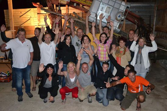 Hier die ganze Meute, zumindest die, die noch übrig waren 